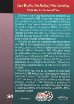 1993 Finish Line - Silver Series '93 #34 Winston Kelley/Dick Brooks/Jim Phillips Back
