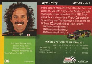 1993 Finish Line - Silver Series '93 #38 Kyle Petty Back