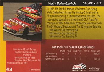 1993 Finish Line - Silver Series '93 #43 Wally Dallenbach Back