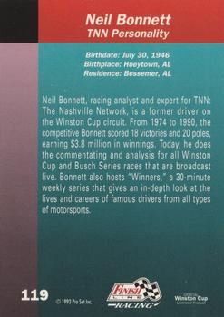 1993 Finish Line - Silver Series '93 #119 Neil Bonnett Back