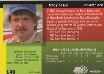 1993 Finish Line - Silver Series '93 #140 Tracy Leslie Back