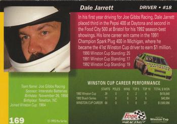 1993 Finish Line - Silver Series '93 #169 Dale Jarrett Back