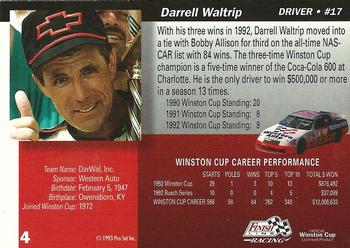 1993 Finish Line - Silver Series '93 #4 Darrell Waltrip Back