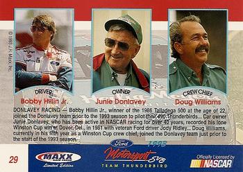 1993 Maxx Ford Motorsport #29 Bobby Hillin Jr.'s Car Back