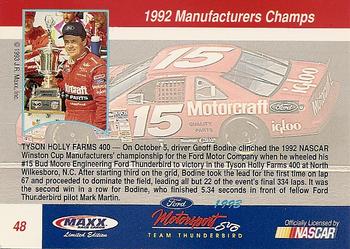 1993 Maxx Ford Motorsport #48 Manufacturers' Champs Back
