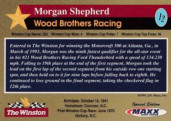 1993 Maxx The Winston #12 Morgan Shepherd Back