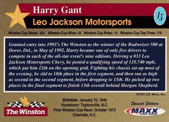 1993 Maxx The Winston #13 Harry Gant Back