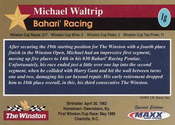 1993 Maxx The Winston #18 Michael Waltrip Back