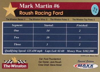 1993 Maxx The Winston #22 Mark Martin's Car Back