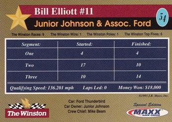 1993 Maxx The Winston #34 Bill Elliott's Car Back