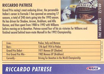1993 Maxx Williams Racing #2 Riccardo Patrese Back