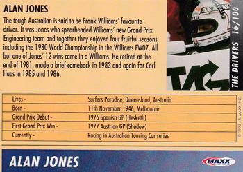 1993 Maxx Williams Racing #16 Alan Jones Back