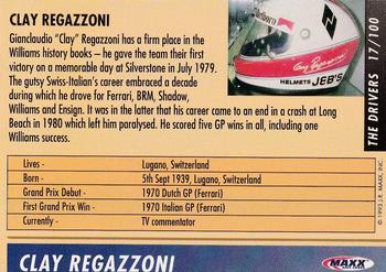 1993 Maxx Williams Racing #17 Clay Regazzoni Back
