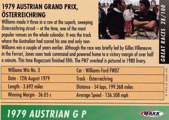 1993 Maxx Williams Racing #28 Alan Jones' Car Back