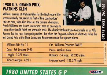 1993 Maxx Williams Racing #36 Alan Jones' Car Back