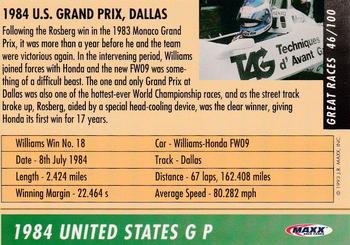 1993 Maxx Williams Racing #46 Keke Rosberg's Car Back