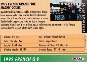 1993 Maxx Williams Racing #87 Riccardo Patrese's Car Back