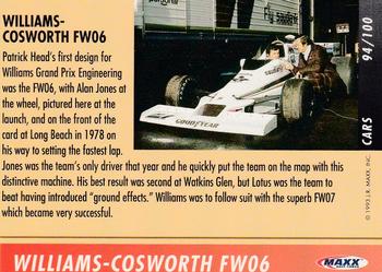 1993 Maxx Williams Racing #94 Alan Jones' Car Back