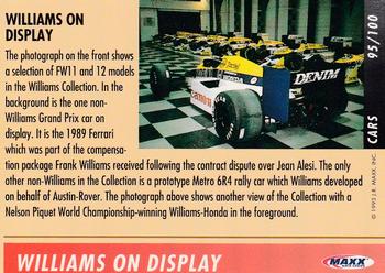 1993 Maxx Williams Racing #95 Alan Jones' Car Back