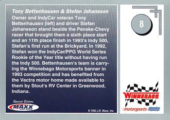 1993 Maxx Winnebago Motorsports #8 Tony Bettenhausen / Stefan Johansson Back