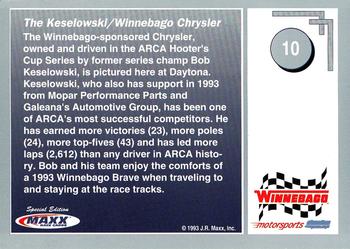 1993 Maxx Winnebago Motorsports #10 Bob Keselowski's Car Back