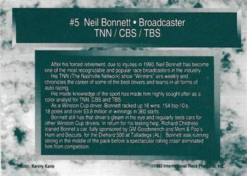 1993 Traks - First Run #5 Neil Bonnett Back