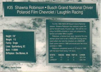 1993 Traks - First Run #35 Shawna Robinson Back