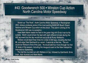 1993 Traks - First Run #43 Goodwrench 500 Back