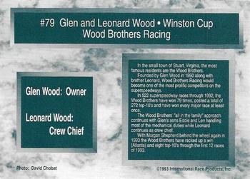 1993 Traks - First Run #79 Glen Wood / Leonard Wood Back