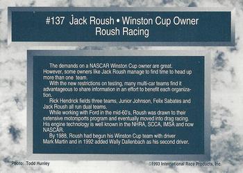 1993 Traks - First Run #137 Jack Roush Back