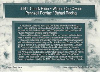1993 Traks - First Run #141 Chuck Rider Back
