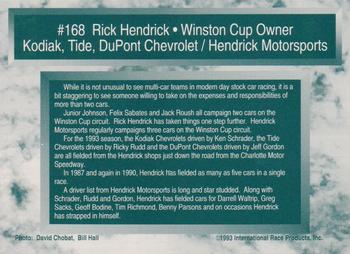 1993 Traks - First Run #168 Rick Hendrick Back
