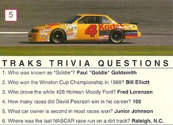 1993 Traks Trivia #5 Jeff Purvis Back
