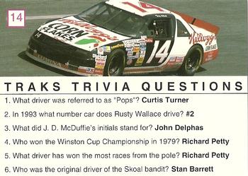 1993 Traks Trivia #14 Terry Labonte Back