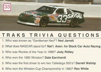 1993 Traks Trivia #33 Harry Gant Back