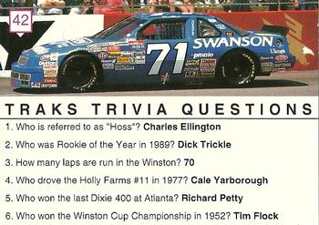 1993 Traks Trivia #42 Dave Marcis Back