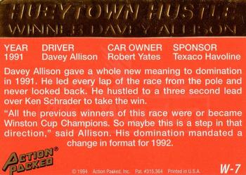 1994 Action Packed The Winston Select #W-7 Davey Allison Back