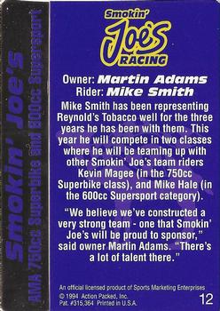 1994 Action Packed Smokin' Joe's #12 Mike Smith's Bike Back