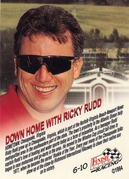 1994 Finish Line - Down Home #6 Ricky Rudd Back