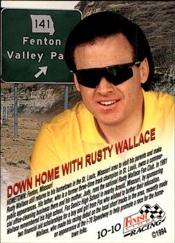 1994 Finish Line - Down Home #10 Rusty Wallace Back