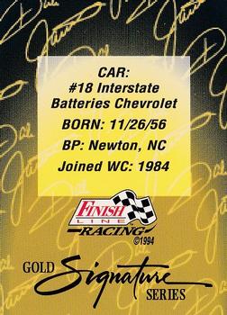 1994 Finish Line - Gold Signature #NNO Dale Jarrett Back