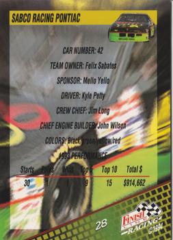 1994 Finish Line - Silver #28 Kyle Petty's Car Back