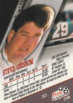 1994 Finish Line - Silver #30 Steve Grissom Back