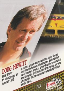 1994 Finish Line - Silver #33 Doug Hewitt Back