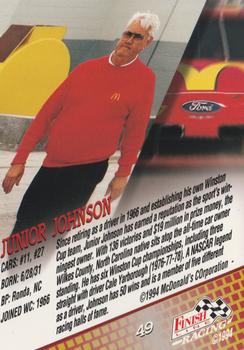 1994 Finish Line - Silver #49 Junior Johnson Back