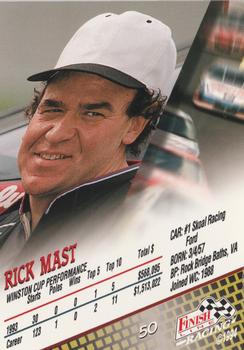1994 Finish Line - Silver #50 Rick Mast Back