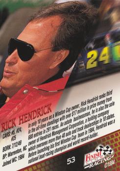 1994 Finish Line - Silver #53 Rick Hendrick Back