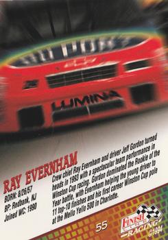 1994 Finish Line - Silver #55 Ray Evernham Back