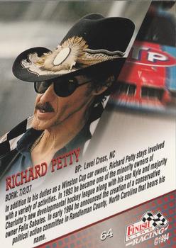 1994 Finish Line - Silver #64 Richard Petty Back