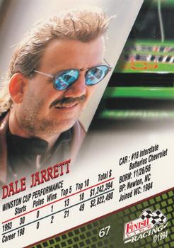 1994 Finish Line - Silver #67 Dale Jarrett Back